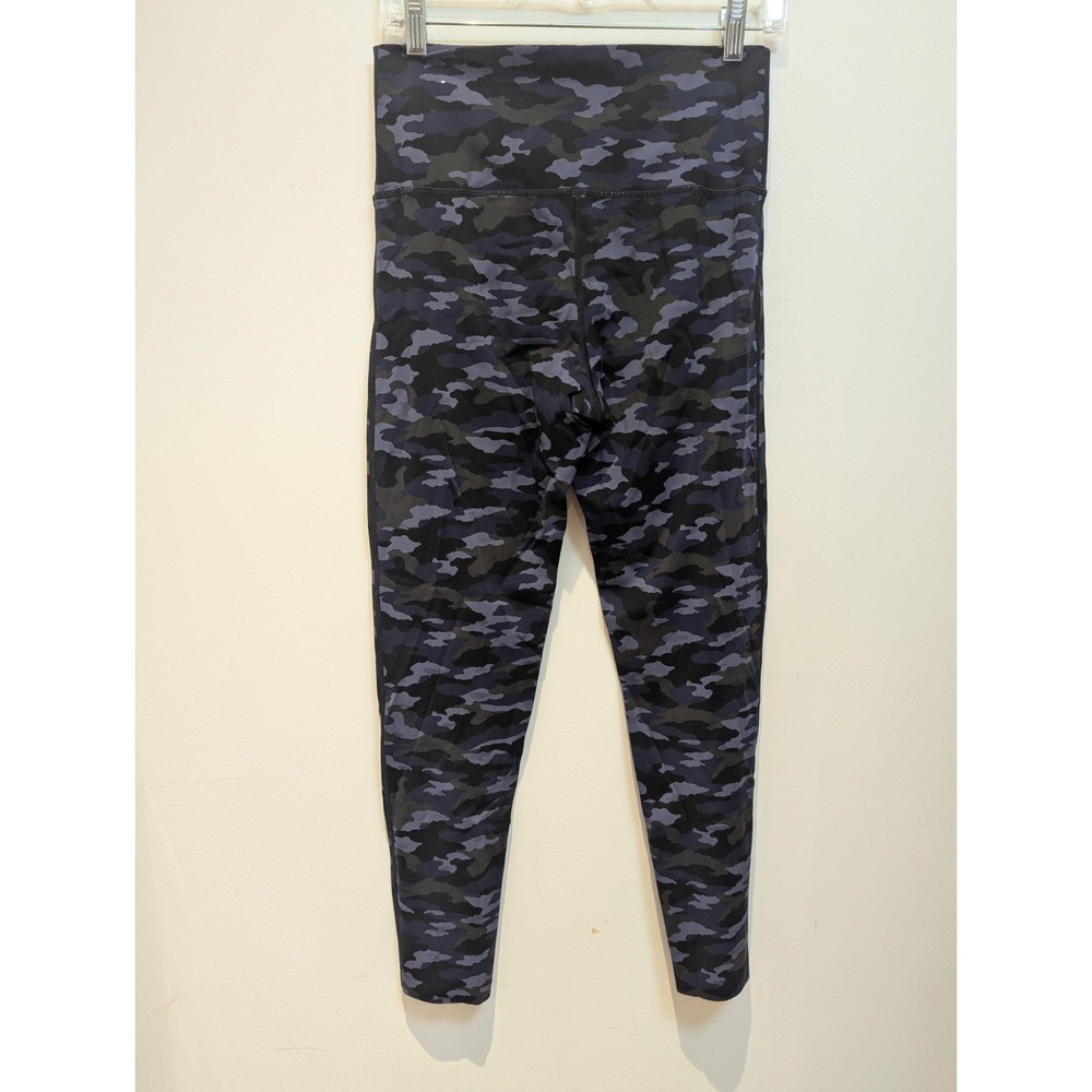 Aerie Women's Black Blue Gray Camo Print Chill Play Move Leggings Size Large - Picture 2 of 4